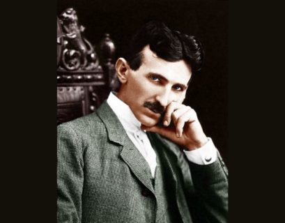 Nikola Tesla in suits