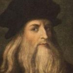 Leonardo Da Vinci wearing hat