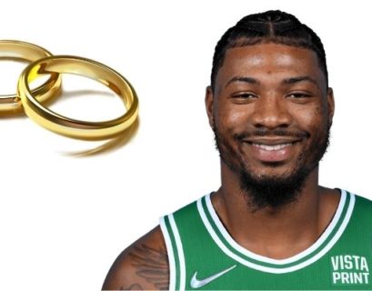Marcus Smart with wedding rings